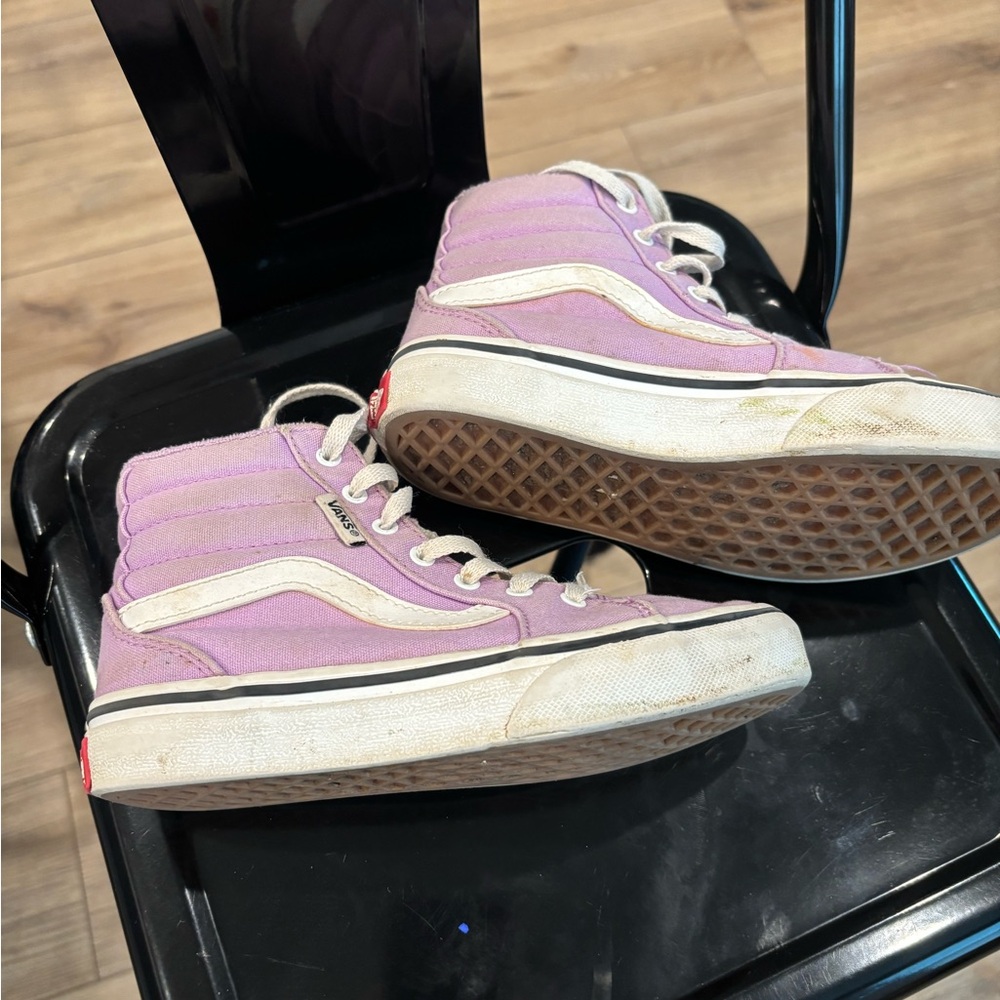 Vans Lilac and White High-Top Sneakers - Picture 3 of 4